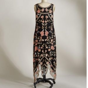 Tolani Rosalind Dreams Collection Sleeveless Embroidered Mesh Midi Dress M
